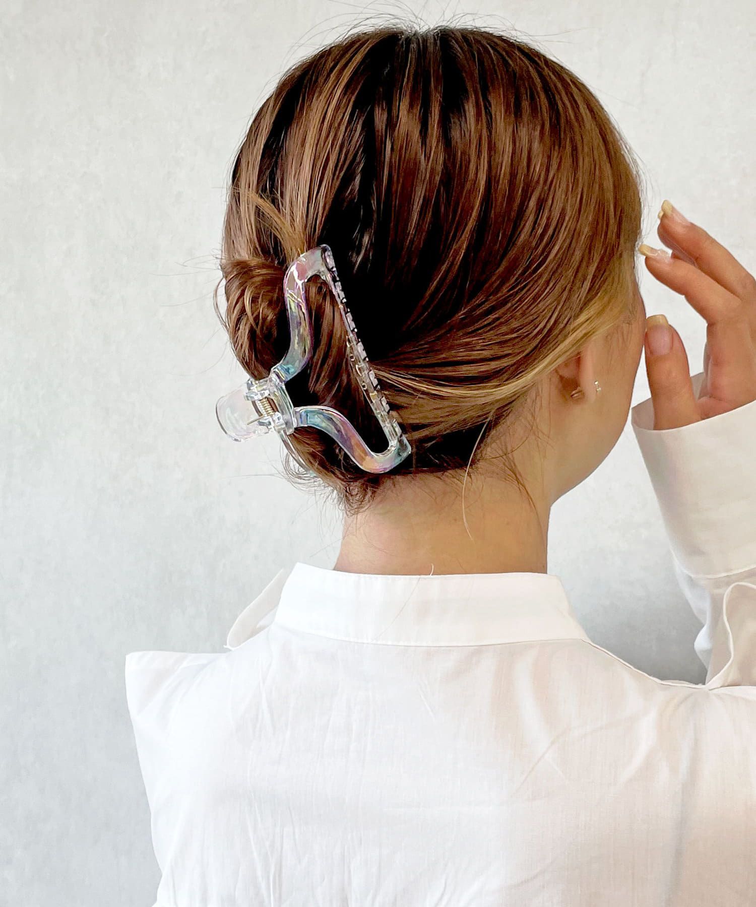 日本 Lattice - 透明啞光壓克力抓夾/鯊魚夾-山形