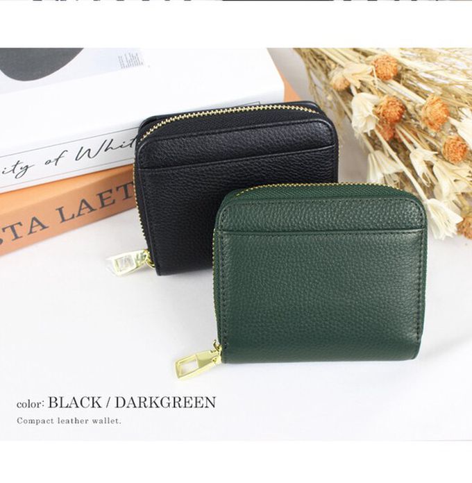 日本 LIZDAYS - 真皮16格摺疊短夾/零錢包-天空藍 (11x9.5x3.5cm)