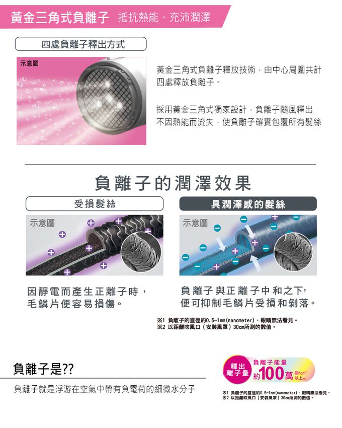 日本 TESCOM - 專業型大風量負離子吹風機TID960TW-粉