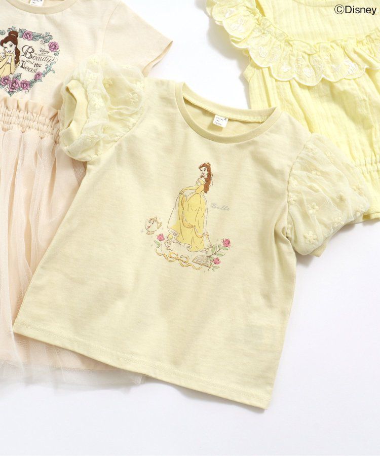 日本 apres les cours - 迪士尼 公主蕾絲澎澎短袖上衣-冰雪奇緣-水藍