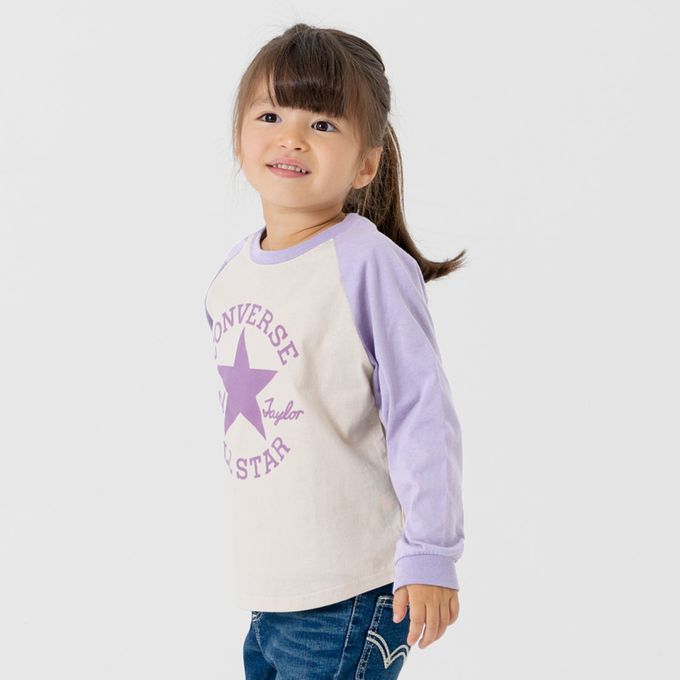 日本 Chil2 - CONVERSE聯名 薄長袖上衣-高筒球鞋-米杏