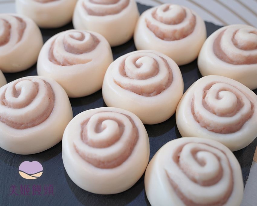 美姬饅頭 - 芋泥鮮乳饅頭捲-6入-50g/顆
