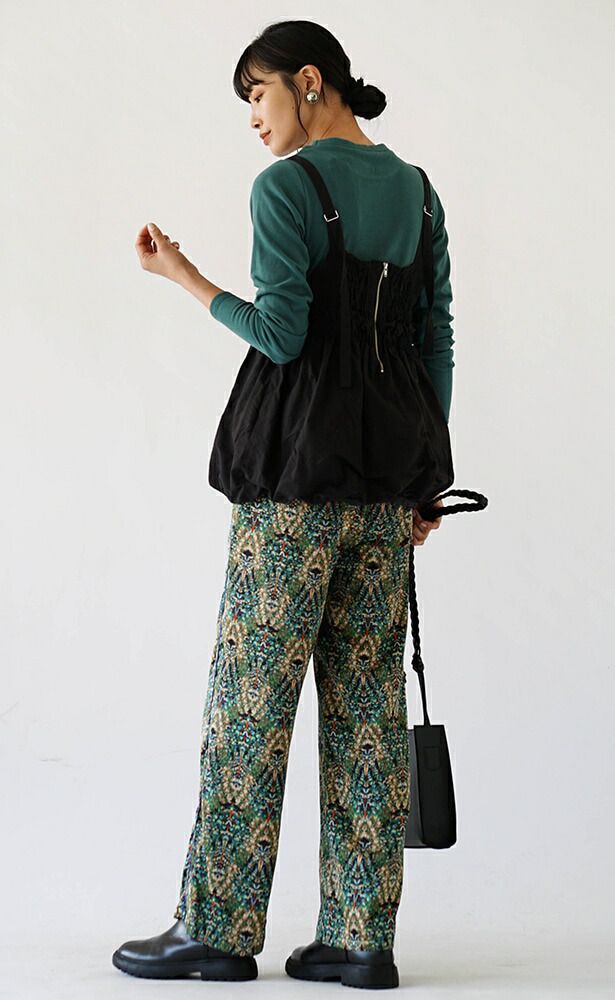 日本 zootie - 舒膚羅紋彈性刷毛薄長袖上衣-圓領-祖母綠