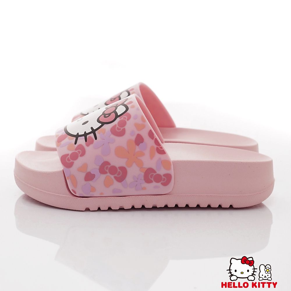 HELLO KITTY - 凱蒂貓休閒拖鞋-親子款(中小童款)-拖鞋款-粉色