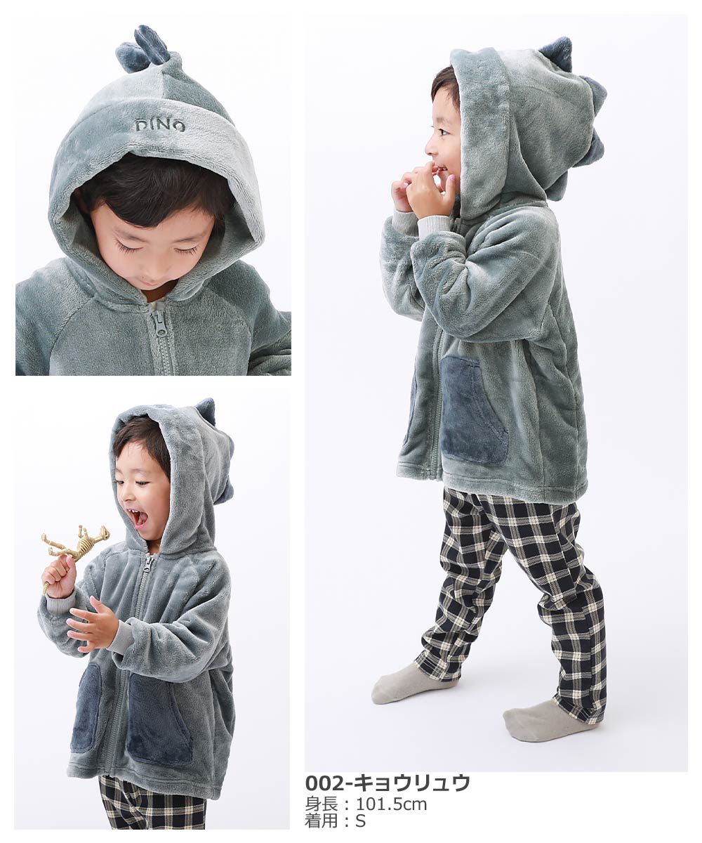 日本 devirock - 聯名款 動物造型毛絨連帽外套-熊貓