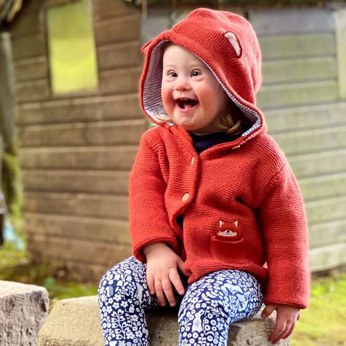 英國 JoJo Maman BeBe - 開襟羊毛衫-可愛小狐狸