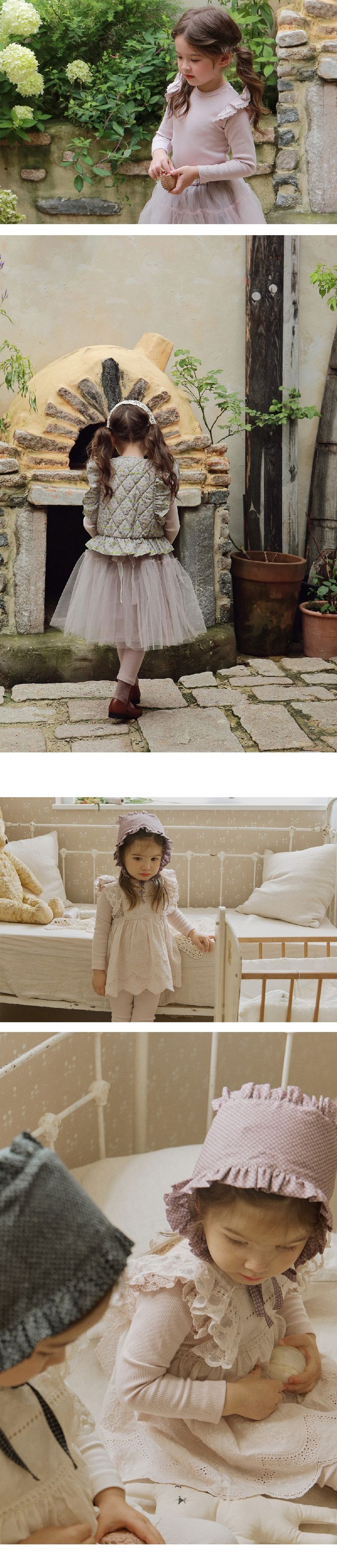 韓國 Puellaflo - 肩膀小荷葉裝飾彈性長袖上衣-淺粉