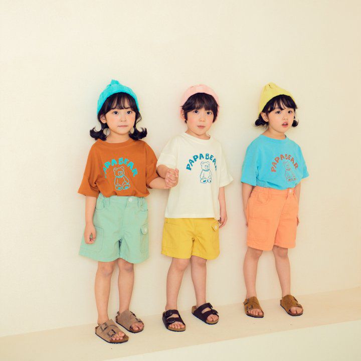 韓國 Hanab - 四口袋純棉5分褲-薄荷綠