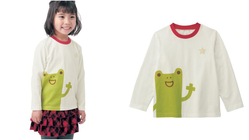 日本千趣會 - (日本chokochoko) 純棉印花長T-小白兔-紫