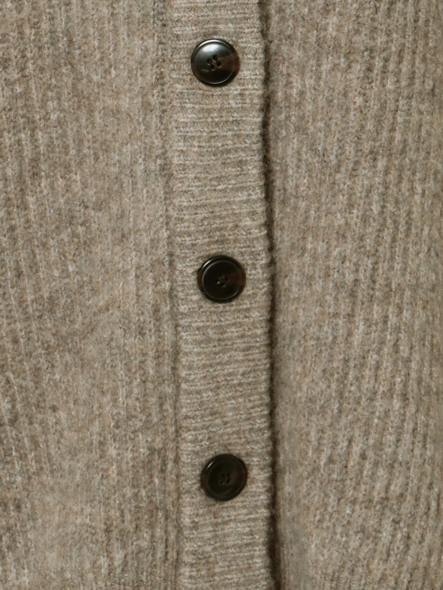 日本 Ungrid - V領羊毛感覺垂墜感針織外套-石墨灰 (F)