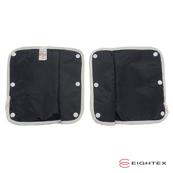 日本 Eightex - 日製L型防污套(口水巾)2入-圓點象牙