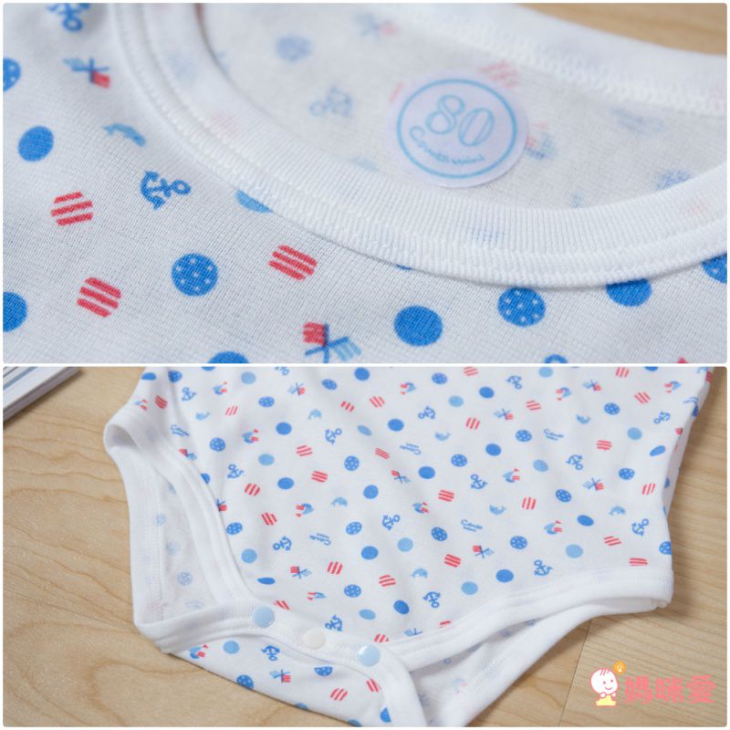 日本 Combi - mini系列-涼感短袖包屁衣-小紫花