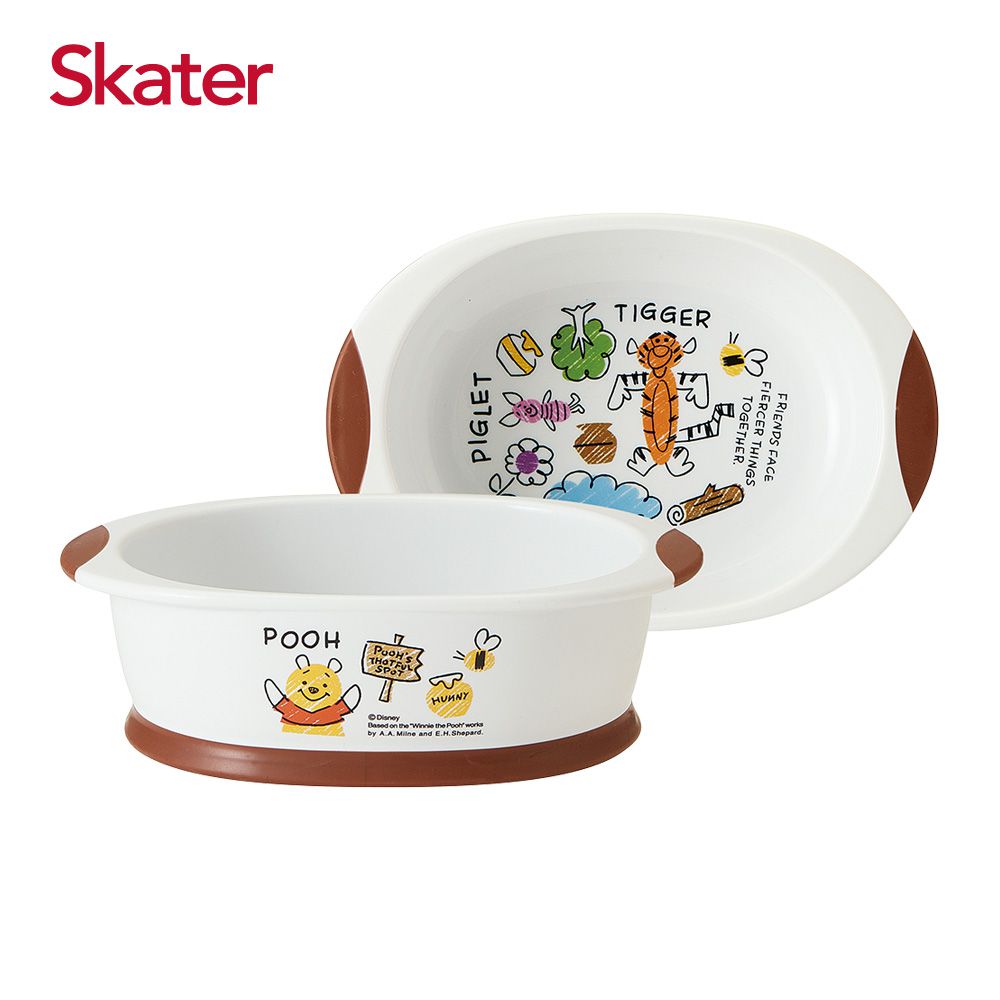 日本 SKATER - 離乳深口盤(400ml)-維尼