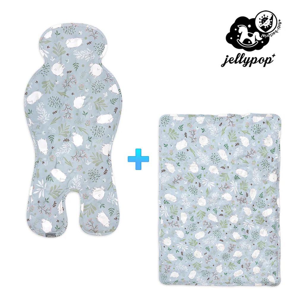韓國 Jellypop - 獨家冰珠專利長效酷涼感推車座墊+床墊-夢幻小羊