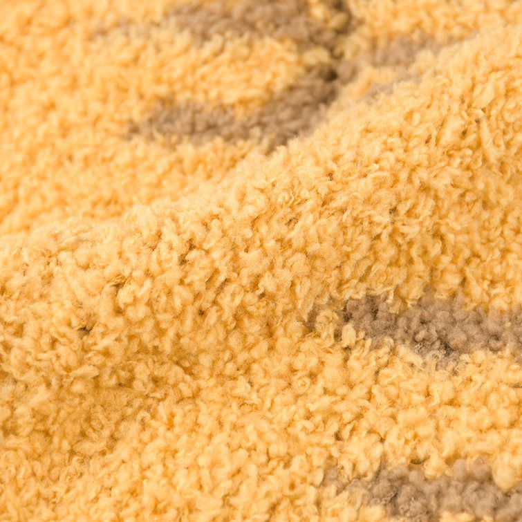 akachan honpo - 毛茸茸針織帽-老虎-芥末黃色