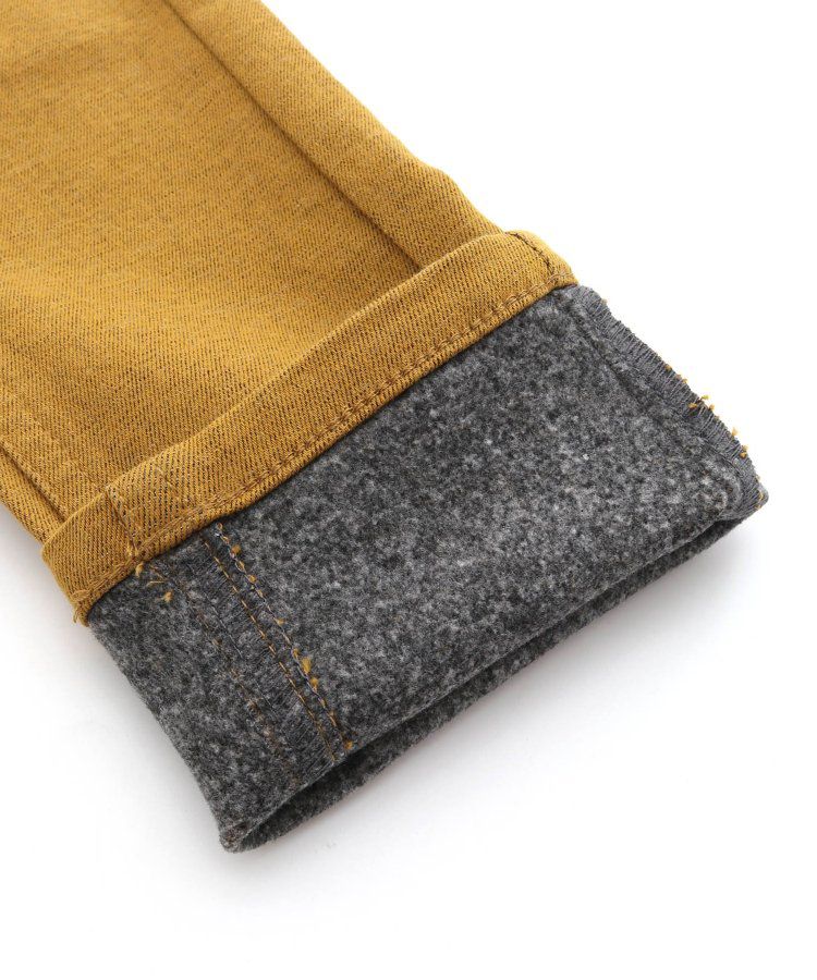 日本 BREEZE - 內刷毛輕量彈力直筒長褲-酒紅