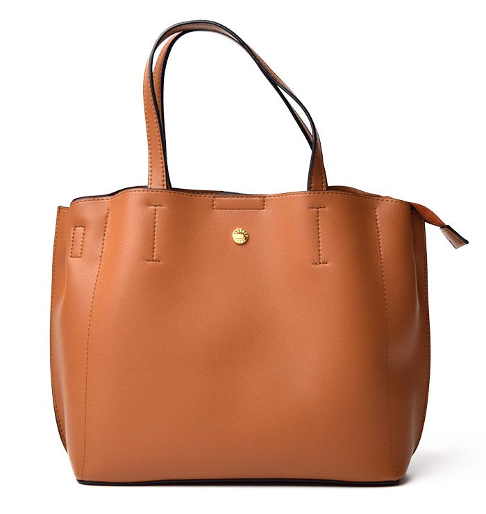 日本 Legato Largo - 輕量PU時尚大容量斜背肩背包-CA駝色 (21x32x13cm 肩背約88~122cm)