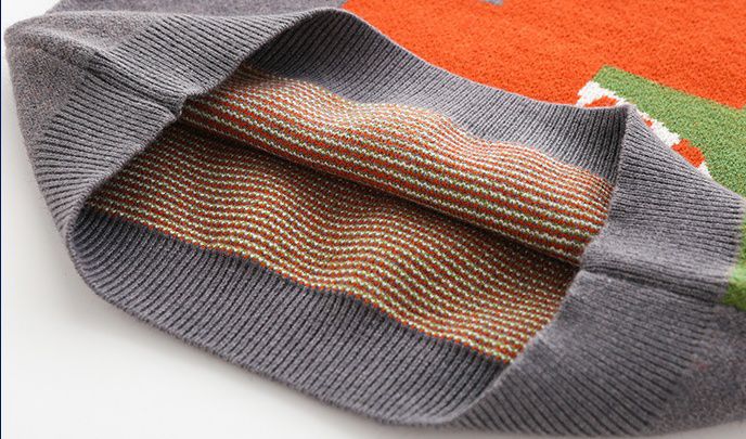 WELLKIDS - 圓領長袖針織毛衣-英文字母-紅色