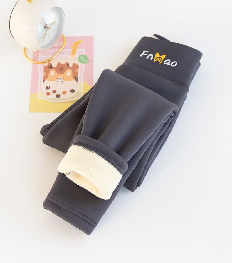 FANMOU - 加絨加厚暖暖內搭褲-Fnmao-灰色