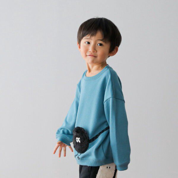 日本 Baby Room - 裏毛小妖精口袋長袖上衣-豆沙紅