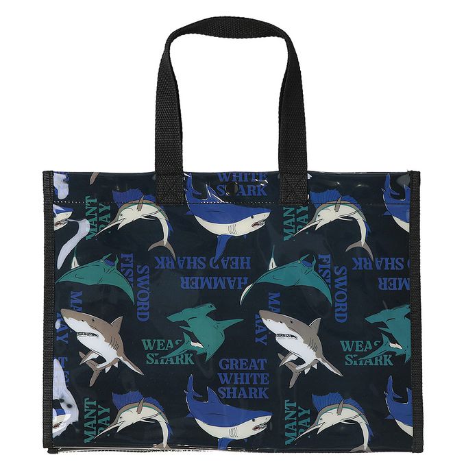 日本 ZOOLAND - 防水PVC手提袋/游泳包-粉彩昆蟲-橘棕 (25x34cm)