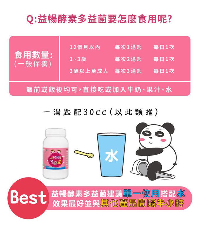 鑫耀生技Panda - 消化順暢-益暢酵素多益菌+乳糖寶綜合消化酵素-120g+120g