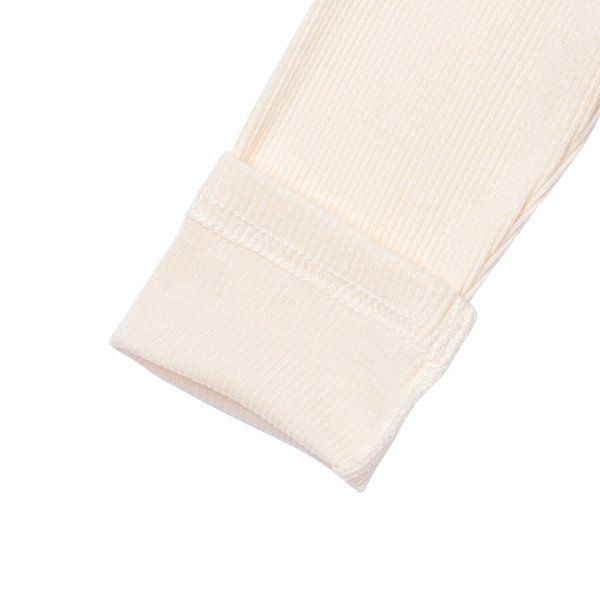 日本西松屋 - 異材質拼接假兩件長袖上衣-格紋-黑x卡其