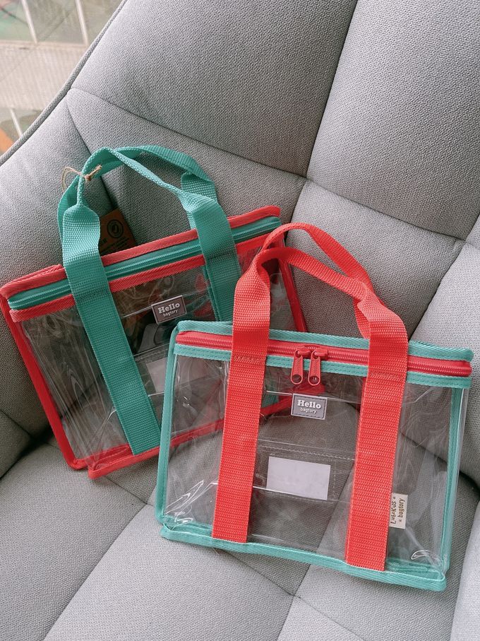 香港百寶袋王 Bagtory HK - HELLO Boxy 今天午餐自己袋-2入1組-蘋果綠x西柚紅-27*13*19cm