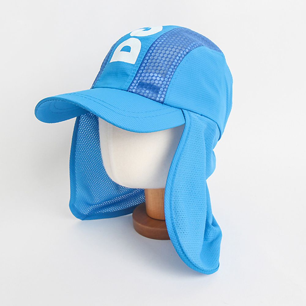 韓國 Babyblee - 海豚透氣遮脖帽-水藍 (50-52cm)