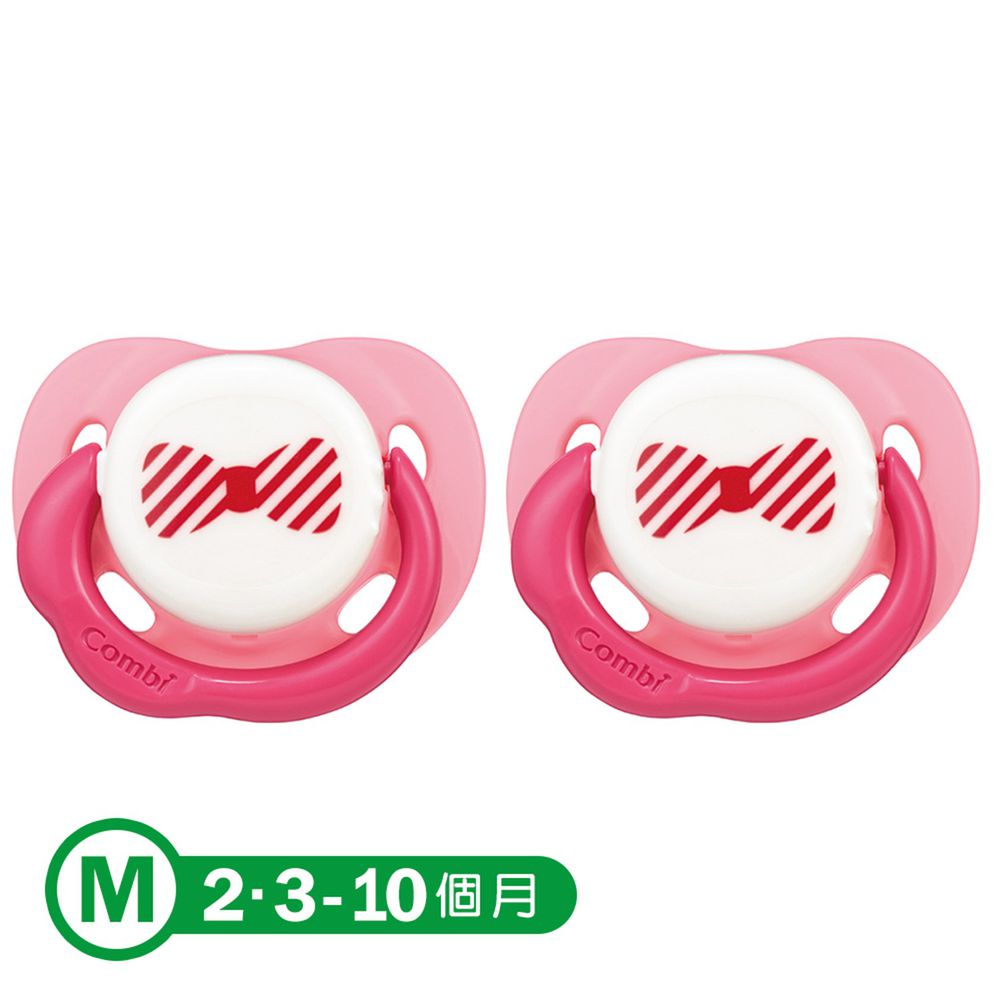 日本 Combi - Smile 微笑安撫奶嘴(2入)-微笑粉x2 (M)