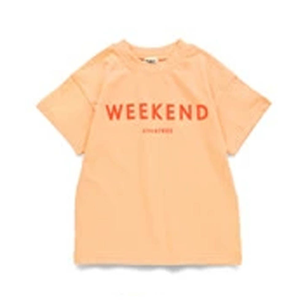 清爽標語短袖上衣-WEEKEND-橘