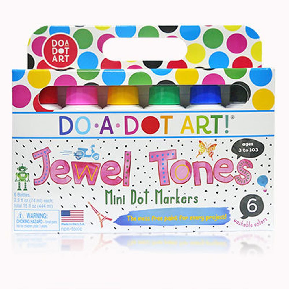 美國 Do A Dot Art - 迷你點點畫筆-6入寶石色-70ml/每支