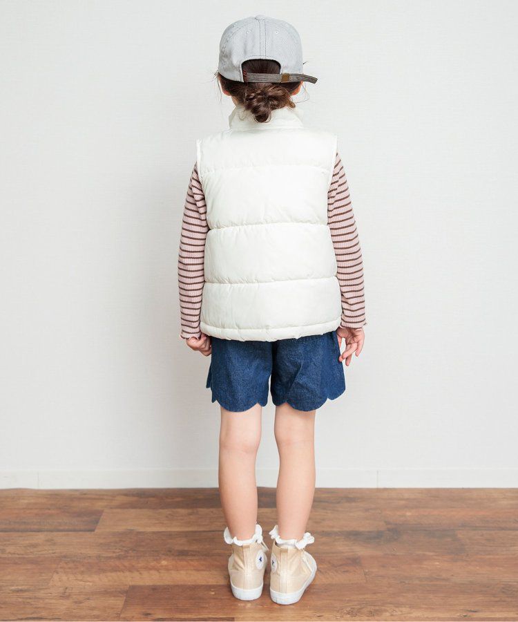 日本 BREEZE - 俏麗扇形邊鬆緊短褲-斑點-黑