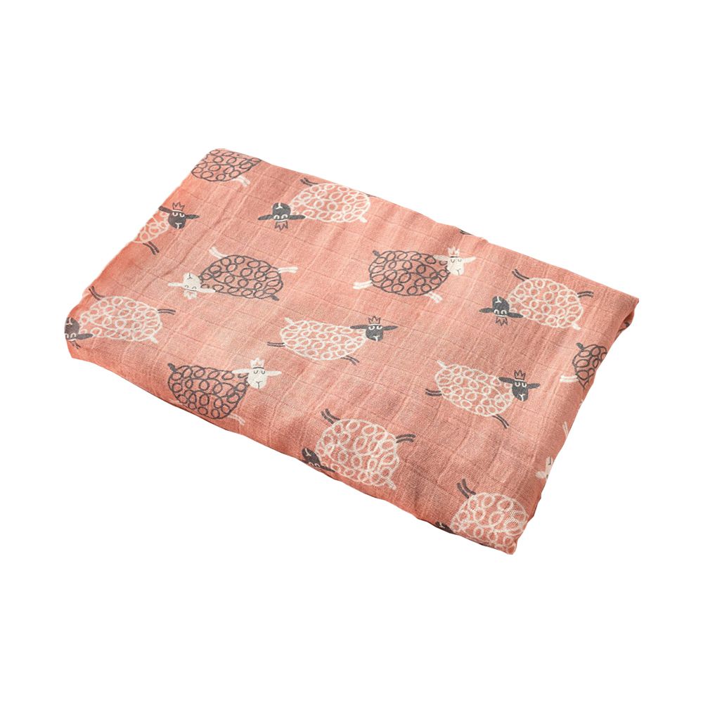 竹纖維多功能嬰兒包巾-綿羊 (120*120cm)