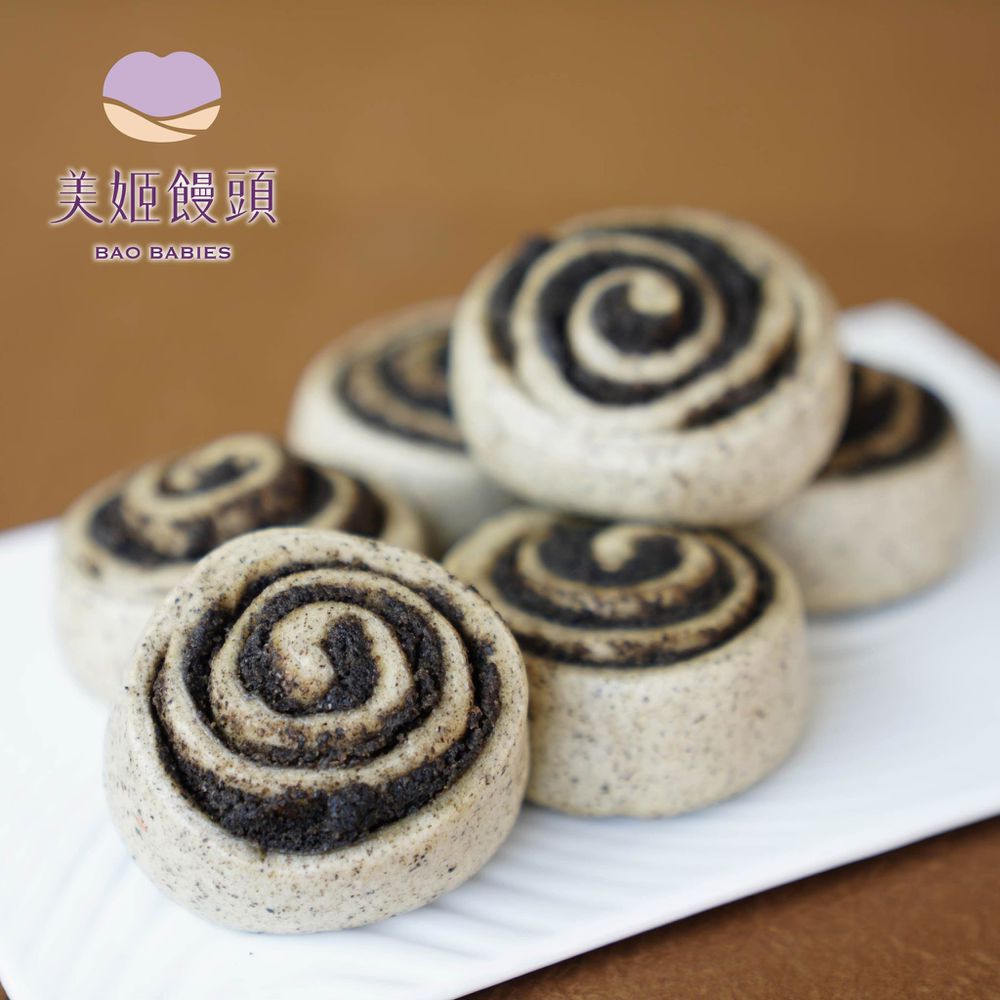黑芝麻雙享鮮乳饅頭捲-55g*6顆