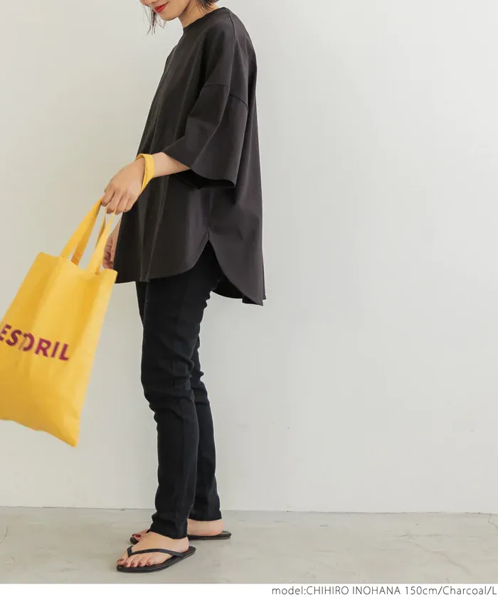 日本 COCA - 100%美國棉 落肩寬袖上衣-米白