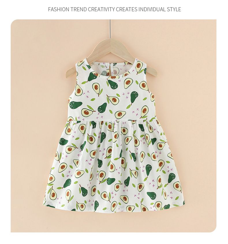 純棉涼爽娃娃洋裝-酪梨派對