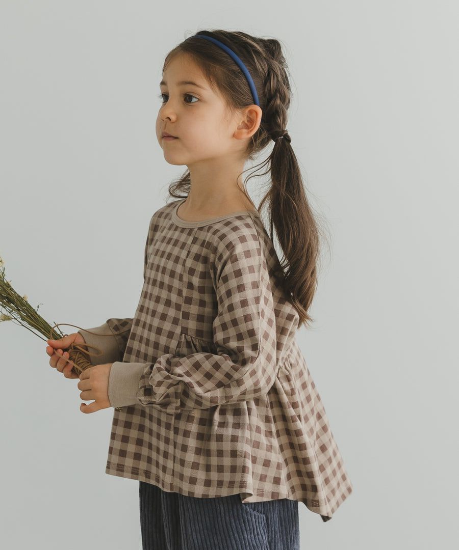 日本 PAIRMANON - 前短後長荷葉擺長袖上衣-薰衣草