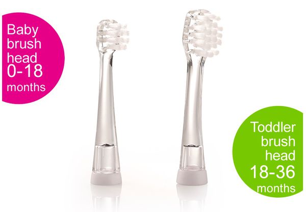 英國 brush-baby - 聲波電動牙刷替換刷頭2入-0-18M