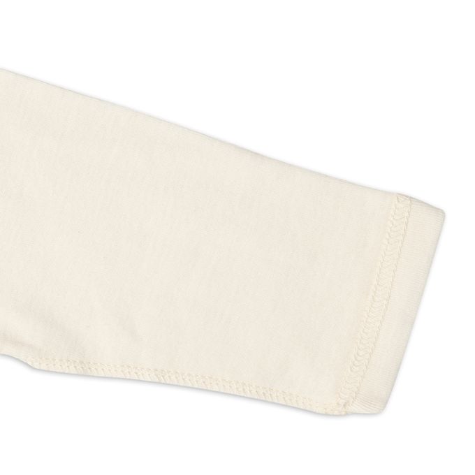 akachan honpo - 長袖有機包屁衣2件組-前開式-象牙白色