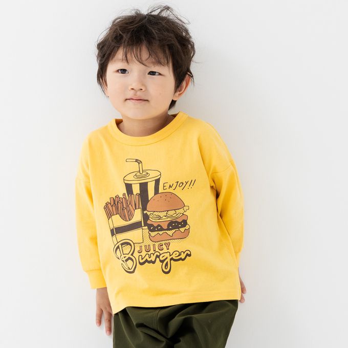 日本 Chil2 - 俏皮印花純棉薄長袖上衣-望遠鏡-奶油杏