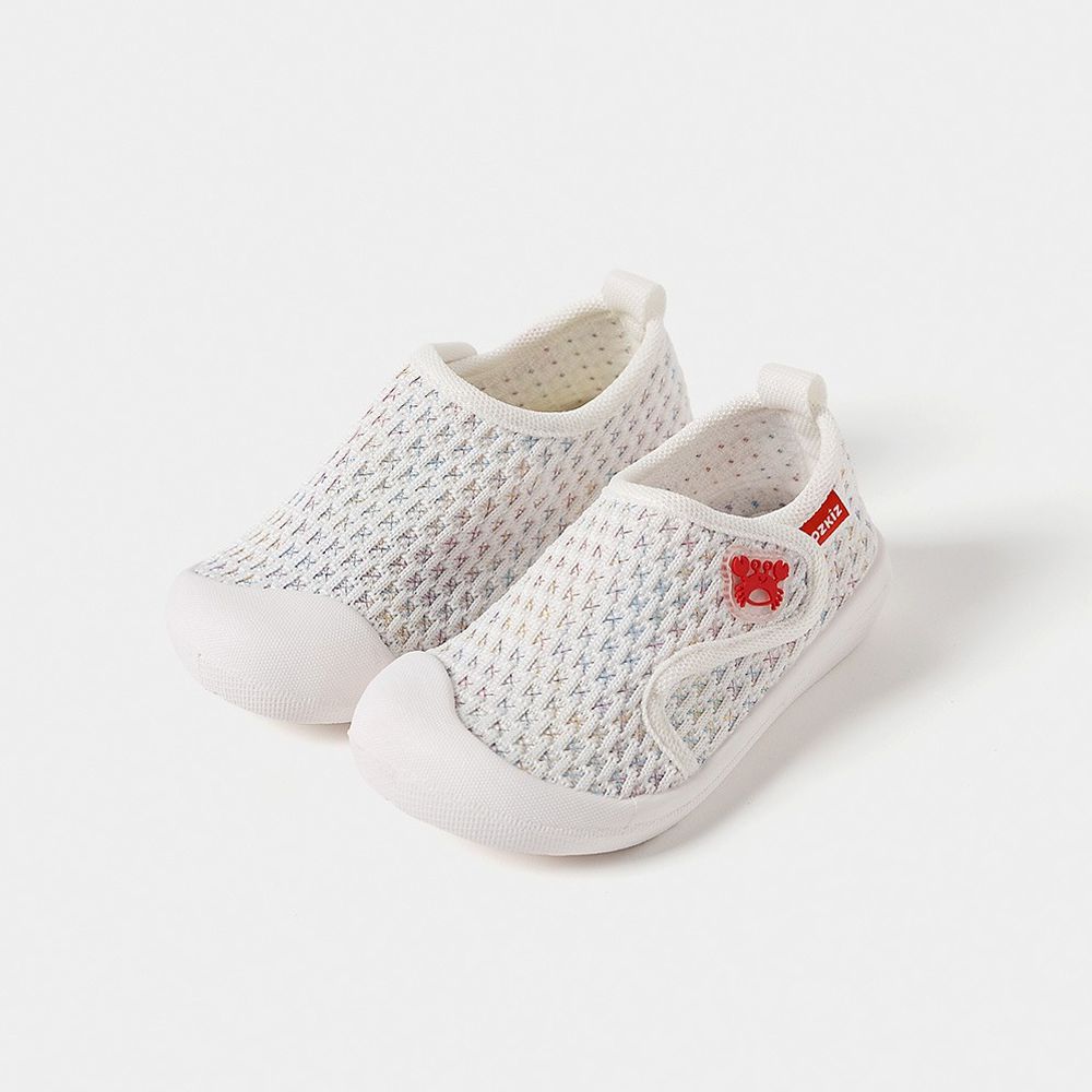 水陸兩穿！彈力包覆玩水沙灘鞋/懶人鞋-螃蟹-白