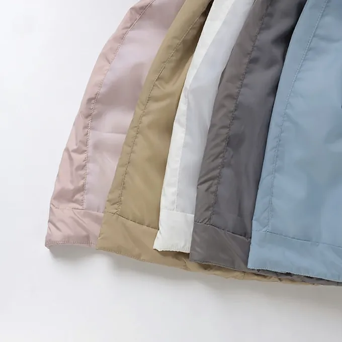 日本 Lycee mine - 可機洗 水手領絎縫鋪棉外套(領可拆)-粉紅