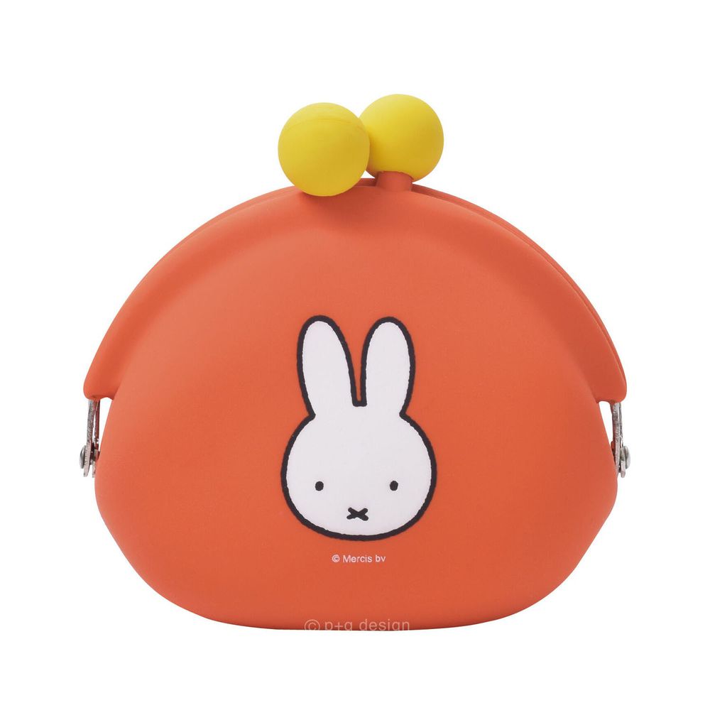 日本P+G design - [人氣熱銷]矽膠胖胖口金零錢包-米飛兔-紅x黃 (9.5×8.5×4.5cm)