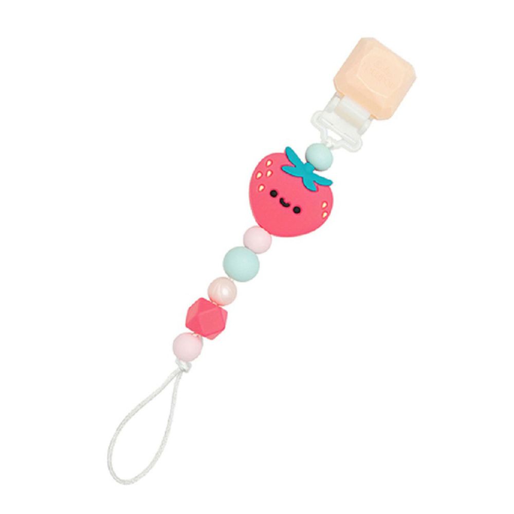 Loulou Lollipop - 加拿大 造型奶嘴鍊夾系列 ( 甜心版) - 草莓甜心