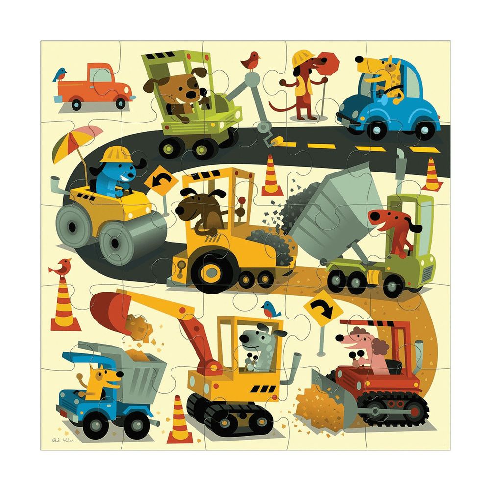 美國 mudpuppy - 地板拼圖-建築工具-25片