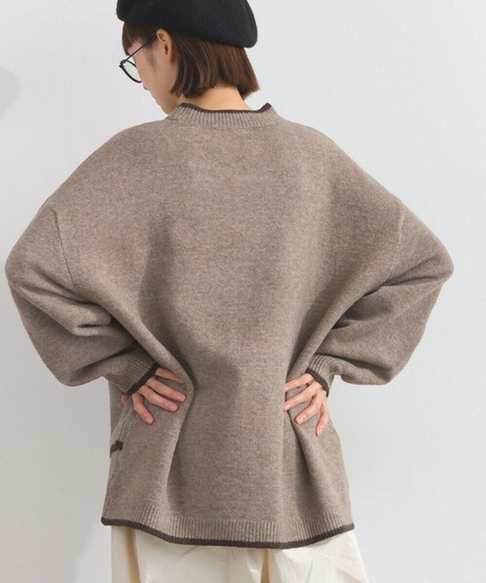 日本 Lupilien - 毛絨尾巴貓咪設計感針織長袖上衣-深灰