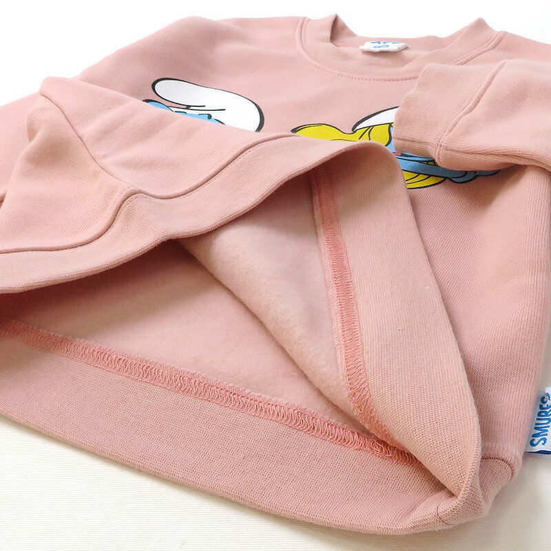 日本 ZOOLAND - 藍色小精靈聯名 保暖長袖上衣-讀書乖寶寶-海軍藍