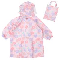 akachan honpo - 雨衣-小花-粉紅色 (90~100cm)