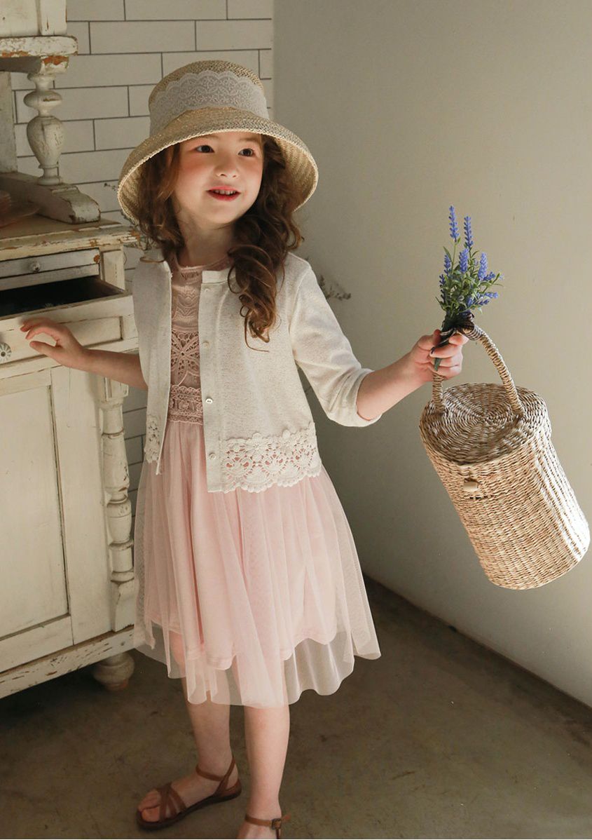 韓國 PuellaFLO - 鏤空花瓣下襬小外套-象牙白